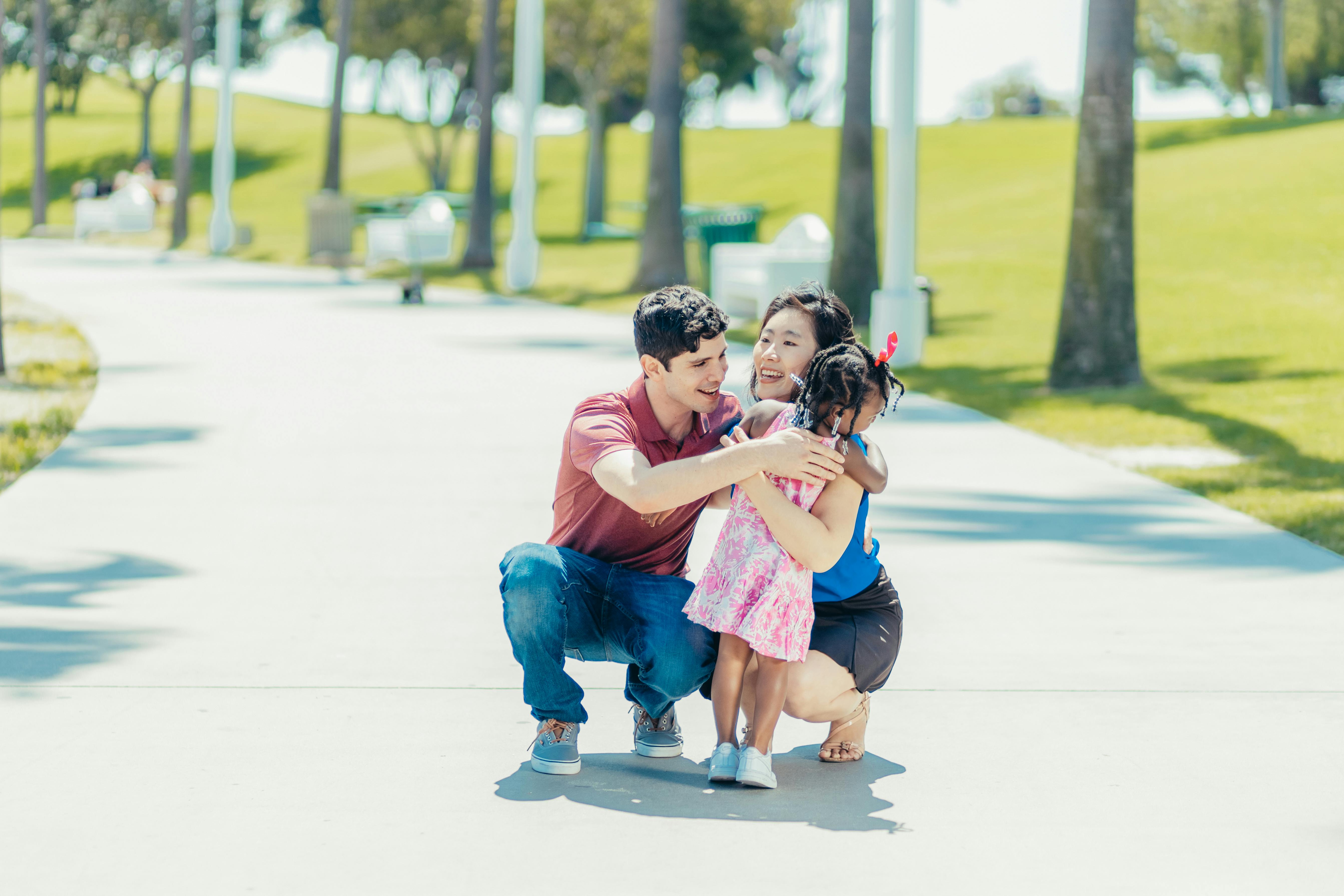 Family in a park representing fostering sector lead generation