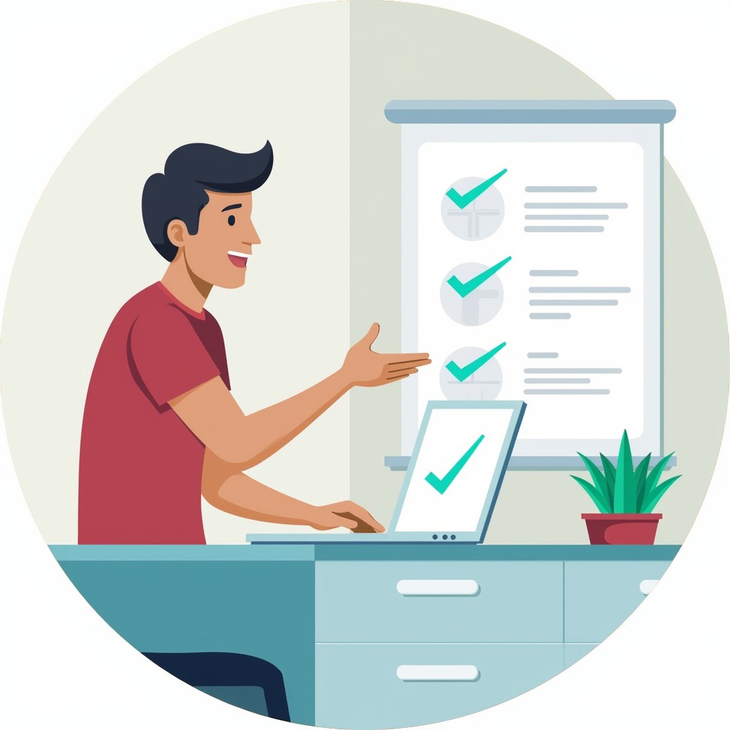Illustration of lead prospecting and checklist planning
